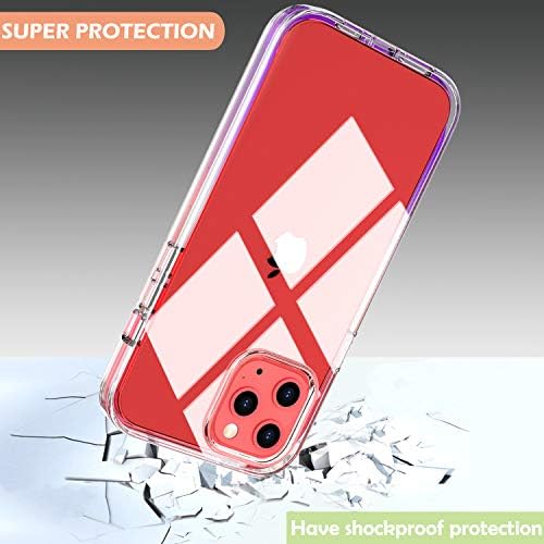 DOOGE לאייפון 12 Pro Max Case, Christal Crystal Christal Case עם מגן מסך זכוכית מחוסמת 2x [הגנה מפני ירידה מזוין] מחשב קשה + TPU מארז
